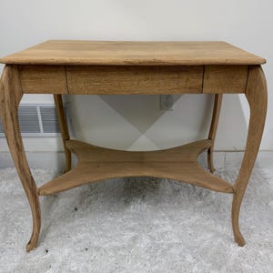 Vintage Tiger Oak Library Table - Raw Wood - Ready To Finish