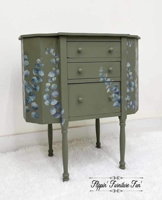 Vintage Martha Washington Sewing Cabinet - Hand Painted Furniture