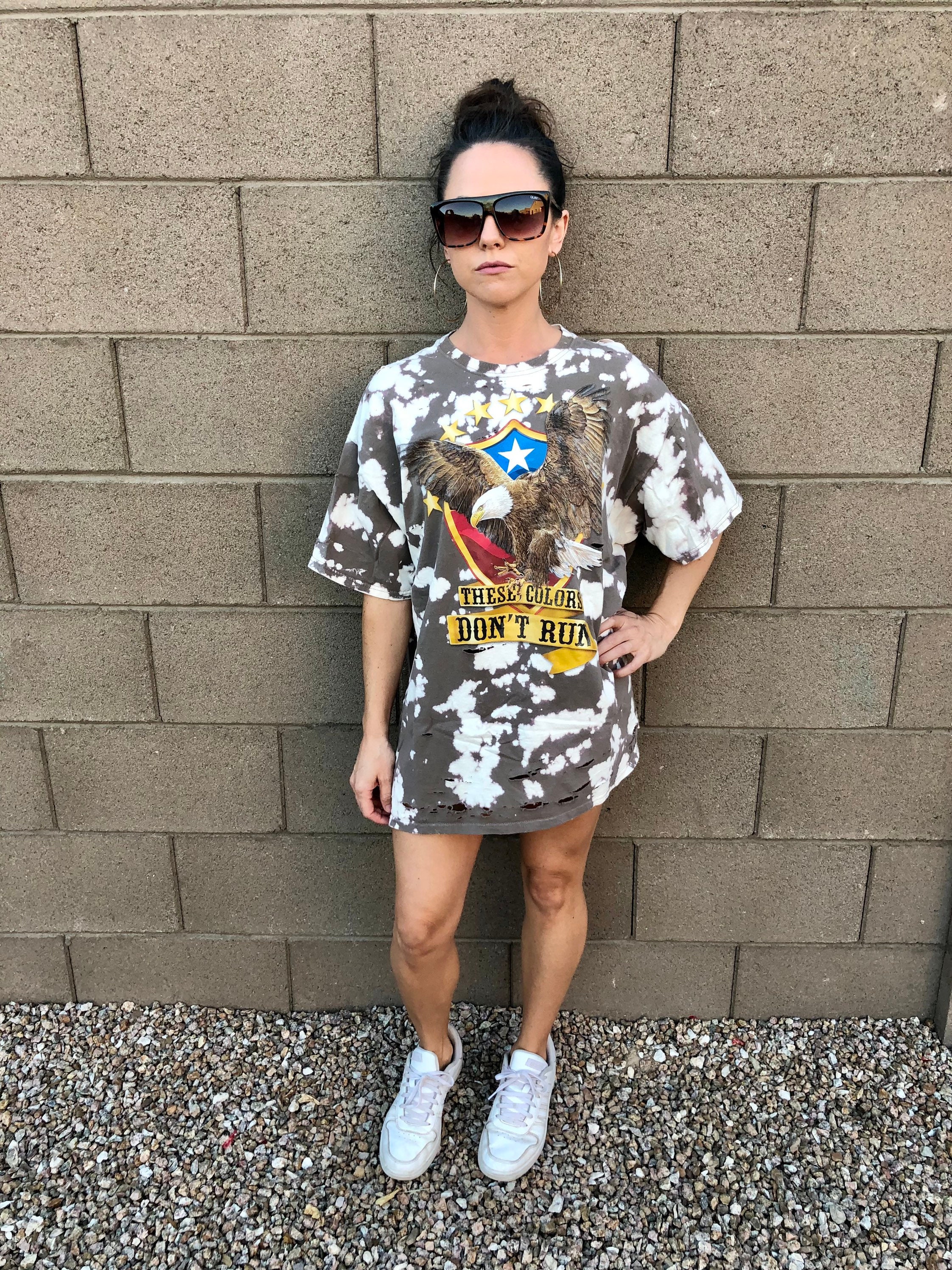 Distressed T Shirt Dress - Etsy