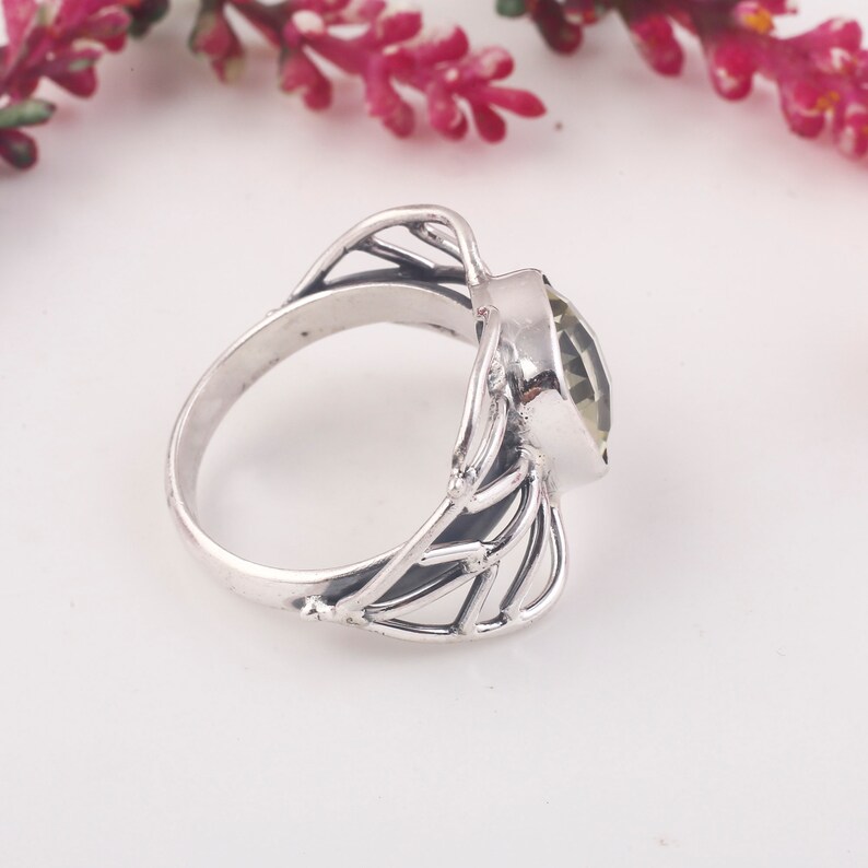 Anniversary Ring Statement Ring Valentine Gift Gift For Him Lemon Topaz Ring Gemstone Ring Vintage Ring Handmade Ring Silver Ring