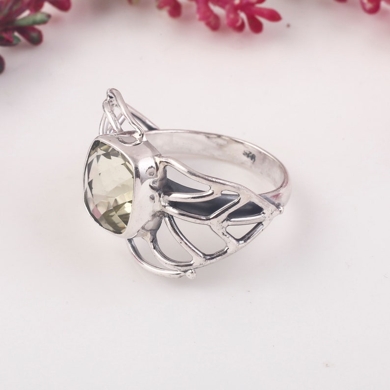 Anniversary Ring Statement Ring Valentine Gift Gift For Him Lemon Topaz Ring Gemstone Ring Vintage Ring Handmade Ring Silver Ring