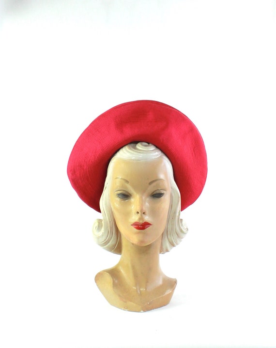 1960s Pink Halo Tam Hat - 1960s Halo Hat - Vintage