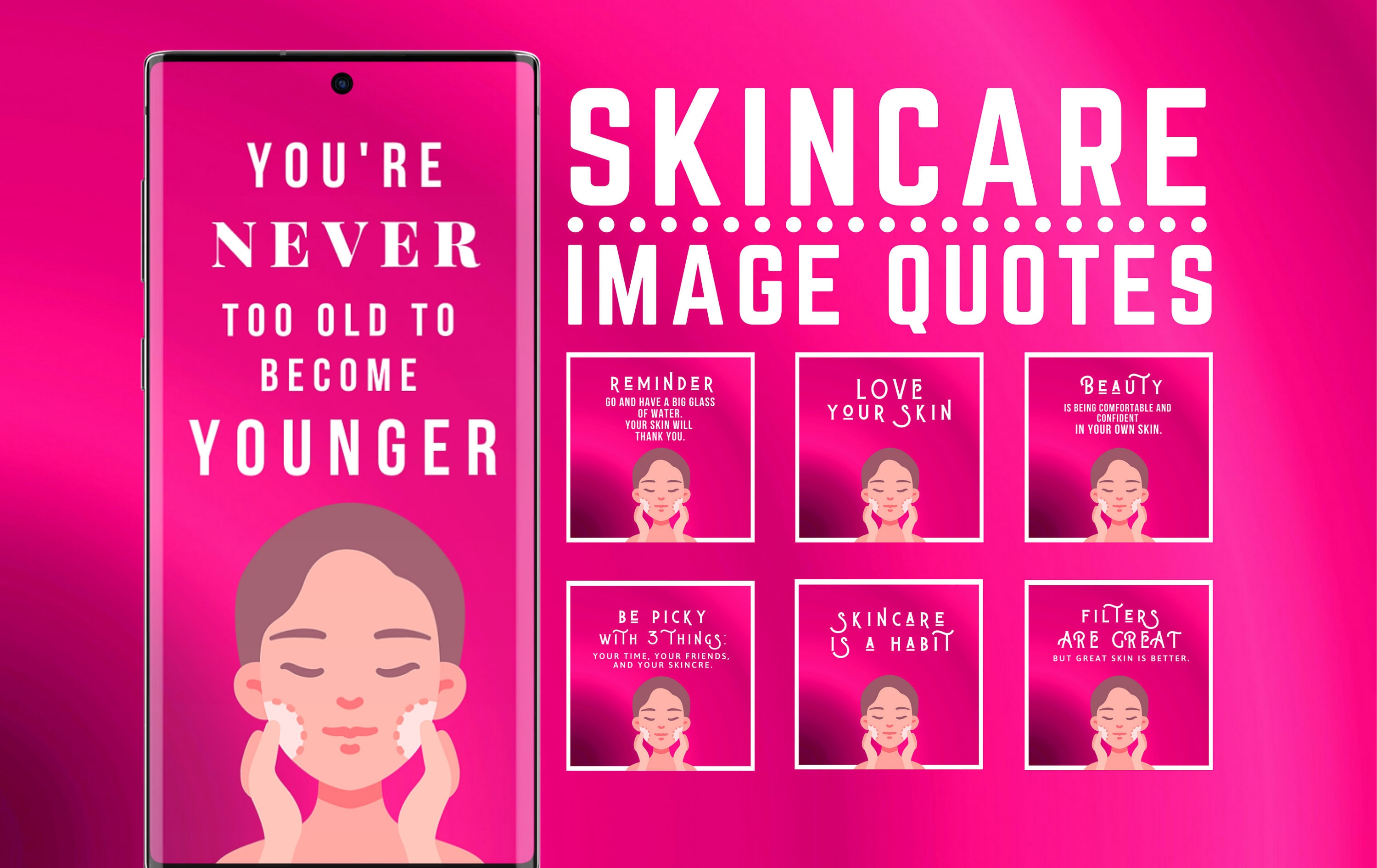 50 Skincare Quotes Esthetician Quotes Skincare Instagram - Etsy