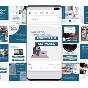 Boekhoudsjablonen, Accounting Instagram-sjablonen, Accounting Instagram Post-sjablonen, Accountant Social Media Marketing, Finance Canva