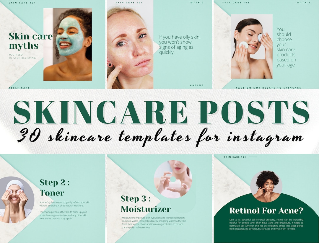30 Skincare Infographics Instagram, Skincare Instagram Posts, Skincare Marketing, Esthetician