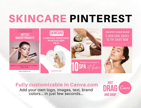30 Skincare Pinterest Pin Templates Beauty Pinterest Pins -  Israel