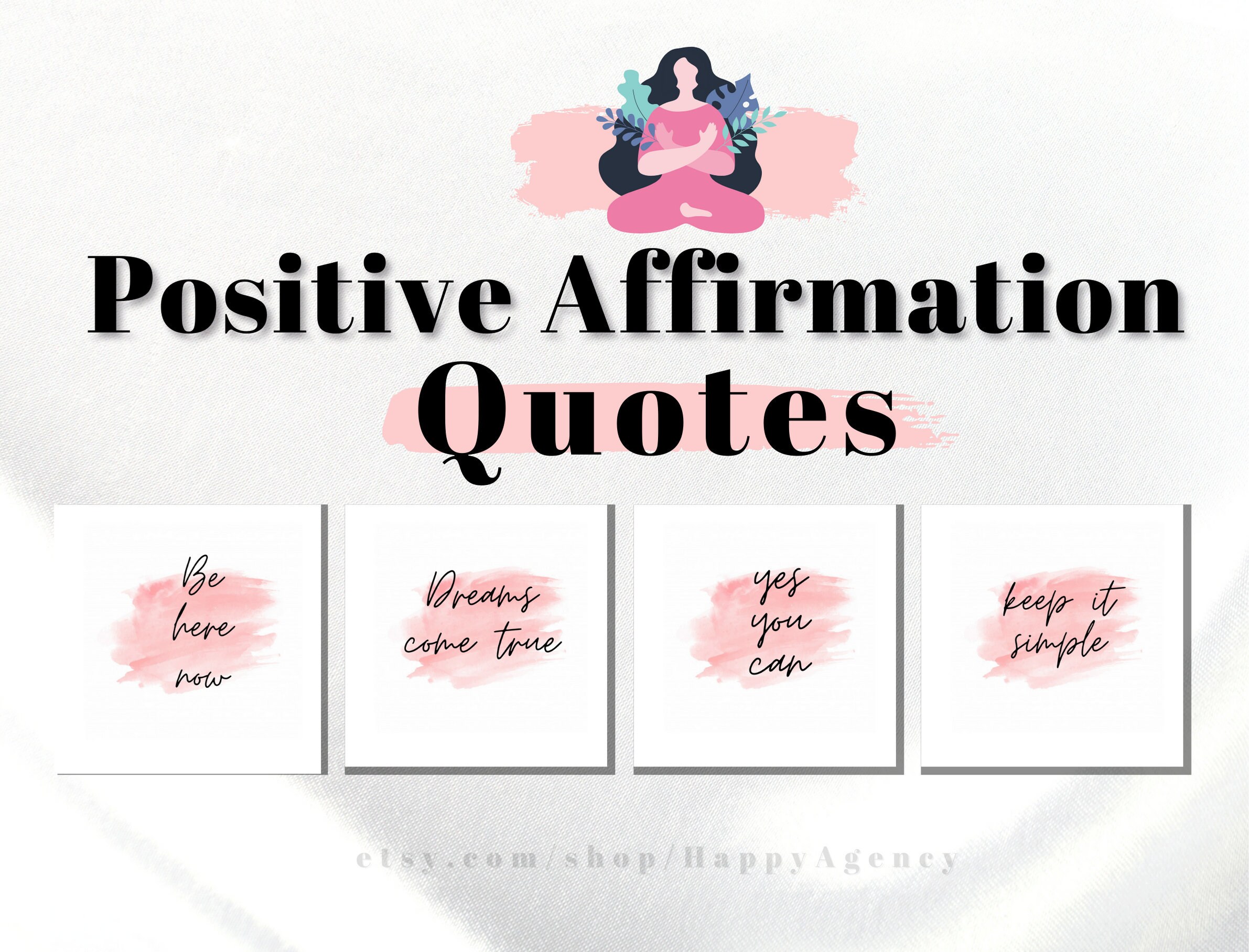 160 Positive Affirmations Self Love Quotes Mindfulness - Etsy