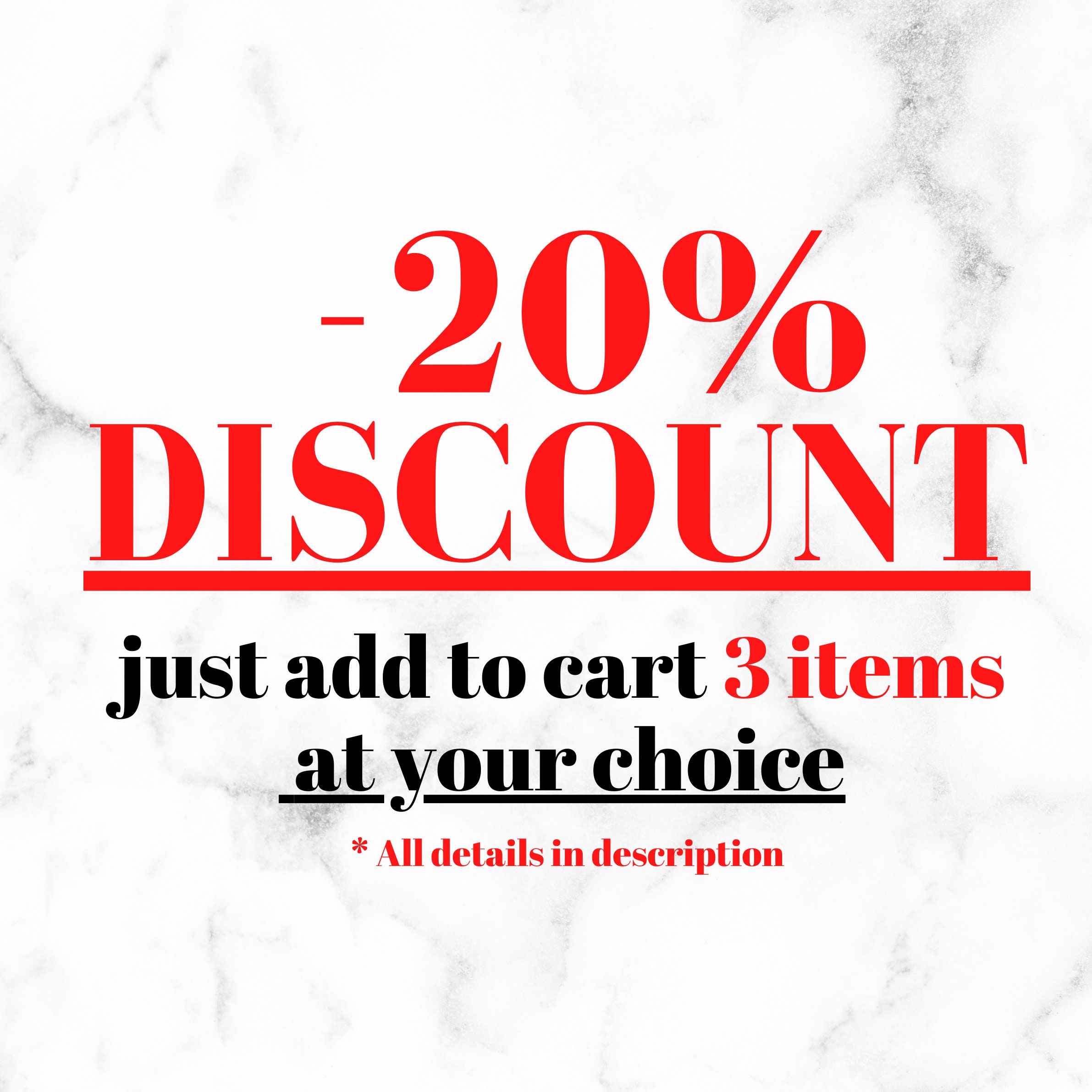 10% Discount COUPON Buy 3 Items and Get 10 PERCENT OFF Please Read