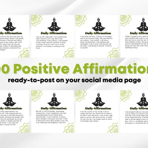 affiche de mantras positifs, manifestation de mantras, impression de la loi de l'attraction, bobines de la loi de l'attraction, cartes d'affirmation positive mantra positif