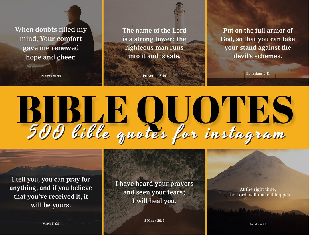 500 Bible Verses for Instagram, Bible Quotes for Instagram, Inspiring
