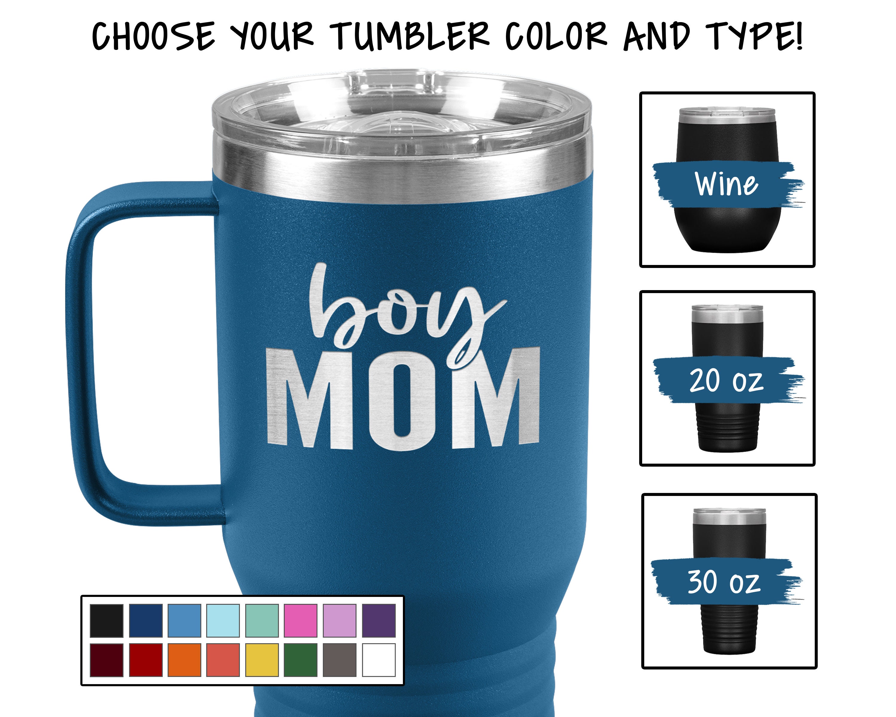 boy mom tumbler, boy mom cup, boy mom coffee tumbler