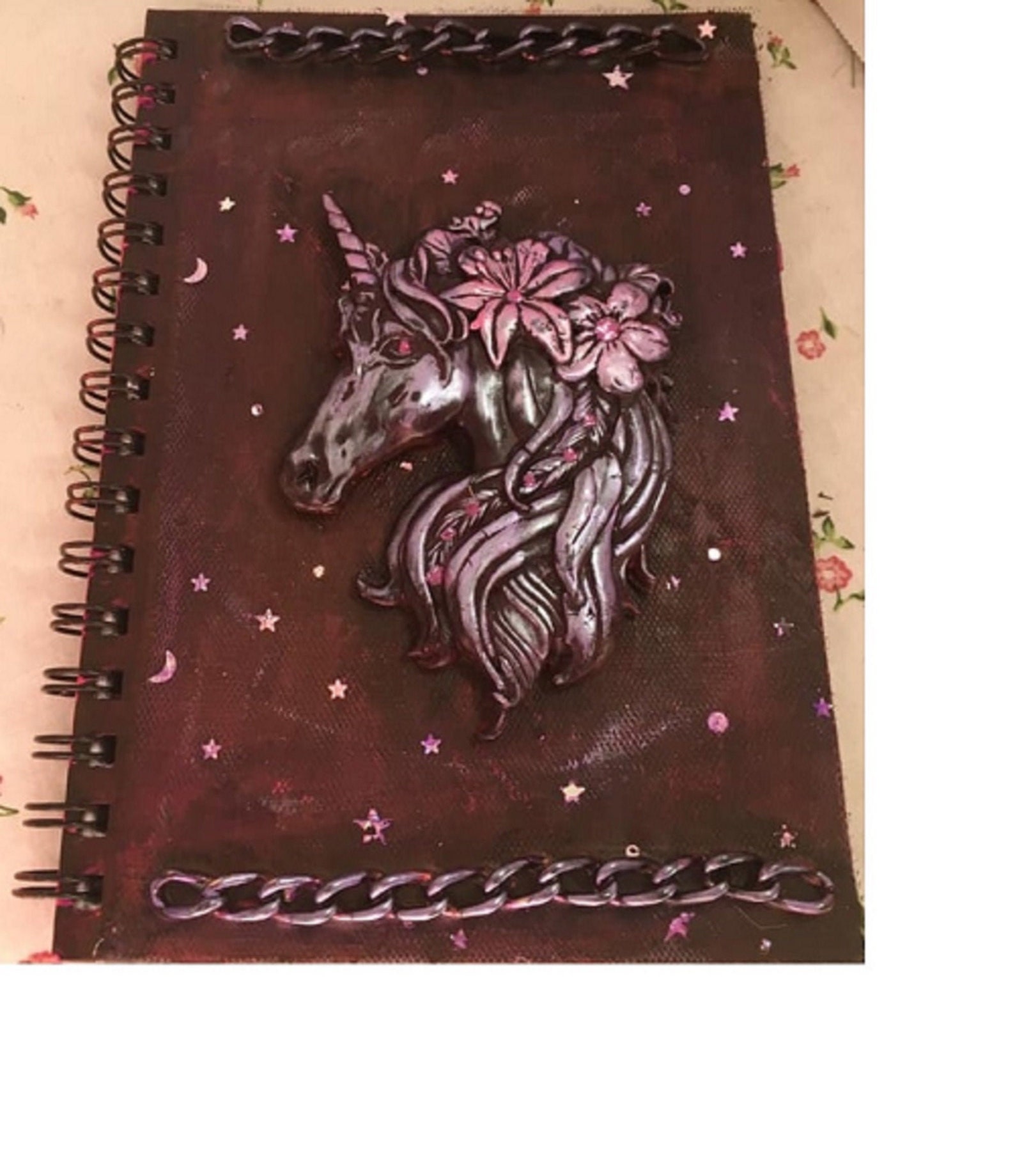 Page De Garde Cahier Journal Licorne Journal de licorne pages doublées | Etsy