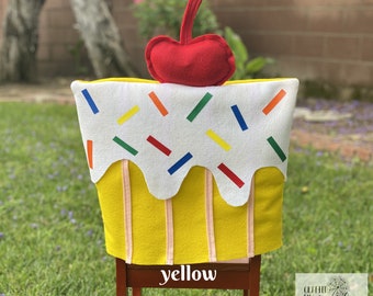 Yellow Cupcake Chair Cover