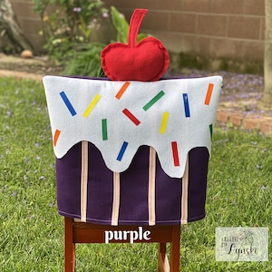 Purple Cupcake Chair Cover
