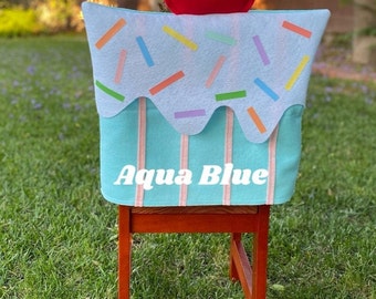 Aqua Cupcake Chair Cover