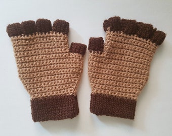 German Crochet Pattern Fingerless Gloves PDF