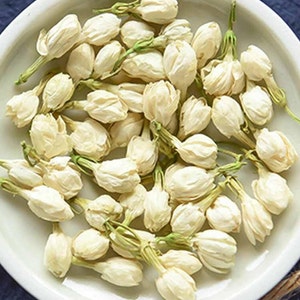 Organic Dried Jasmine Flowers, Organic Jasmine Buds Perfect For Oil Infusions and Herbal Tea . - Culinary Herbs, Spices and Seasonings