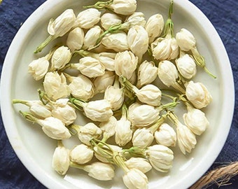 Organic Dried Jasmine Flowers, Organic Jasmine Buds Perfect For Oil Infusions and Herbal Tea . - Culinary Herbs, Spices and Seasonings