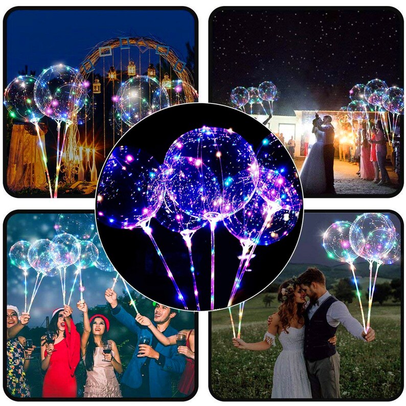 10 Pcs Led Bobo Balloon with led Lights Bobo Balloons 20 Etsy