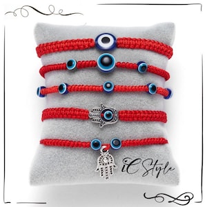 Evil Eye Jewerly for woman and men Lucky Kabbalah Red String Hamsa Bracelets Hand. Kabbalah Pulseras de mujer