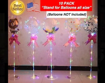 Bobo Balloon Stand Kit, LED Lights, Party Decoration (Balloons Not Included)