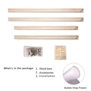 Sunwes DIY Canvas Frame, Stretcher Bars Solid Wood Canvas