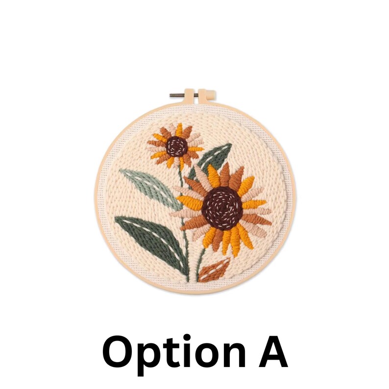 Beginner Punch Needle Kit, DIY Embroidery Craft, Floral Design - Etsy