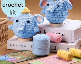 Haakpakket olifant, amigurumi-project voor beginners, knutselen