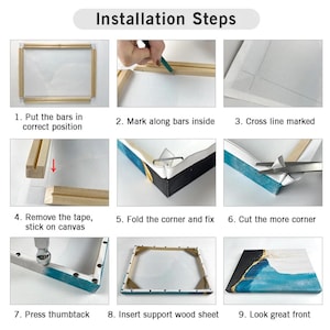 Large DIY Wooden Canvas Frame Kit, Stretcher Bars image 2