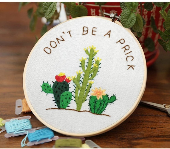 Funny Embroidery Kit, Beginner Embroidery Kit, DIY Craft Kit