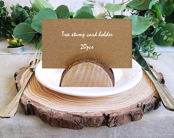Portacarte da tavolo in legno rustico, decorazioni per matrimoni (set da 20)