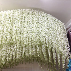 20pcs/ 40 pcs artificial flowers for weddings, artificial Garland Hanging Plants, wisteria garland, wedding decor Vine Fake garlands