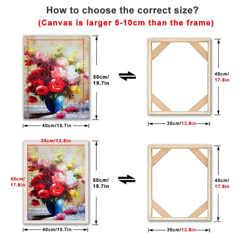 Large DIY Wooden Canvas Frame Kit, Stretcher Bars image 3