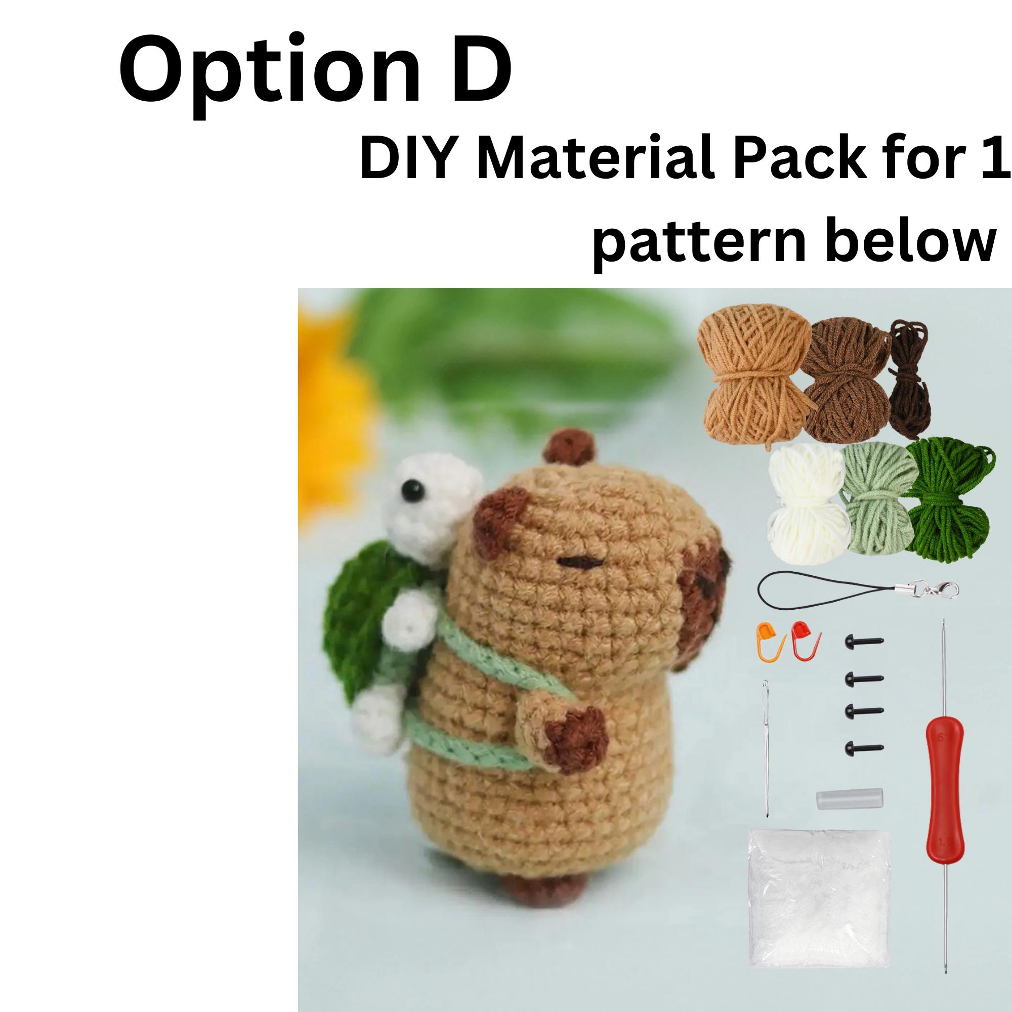 カピバラかぎ針編みキット、カピバラあみぐるみかぎ針編みキット、犬猫