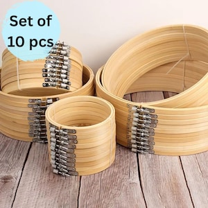 10 pcs Embroidery hoop, Wooden Hoop, DIY craft, Flexi Hoop for Hand Embroidery, Hoop Art, Embroidery Display, craft supply, gift to her