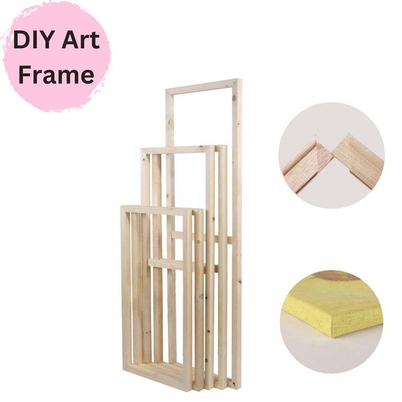 May include: Set of four unfinished wooden picture frames, nested together. The frames are made of natural wood and have a simple, rectangular design. The frames are perfect for DIY projects, such as painting, staining, or decoupage.
