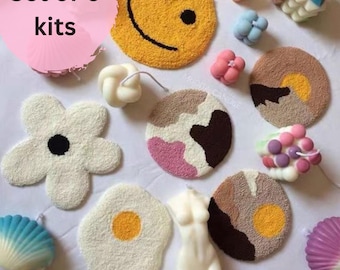 Punch Needle Coaster Kit, Beginner DIY Craft, Gift for Her