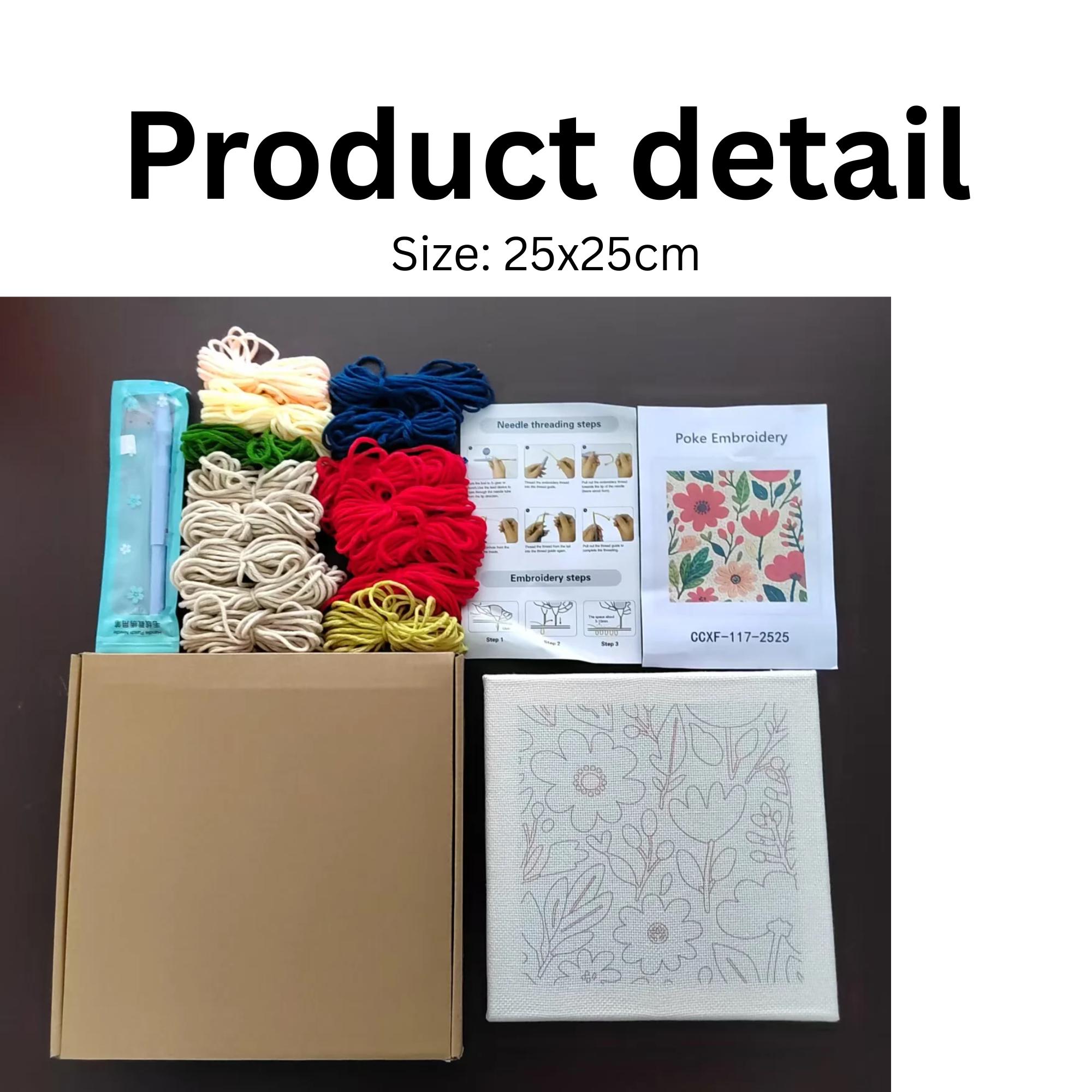 Beginner Punch Needle Kit, Flower Oxford Punch Needle Starter Kit, Rug ...