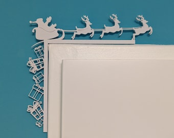 Christmas door frame decoration Reindeer sleigh available in different colors Door corner decoration Wall decoration