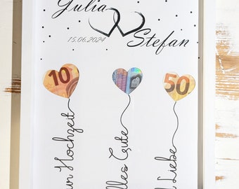 Individual wedding gift frames for cash gifts - wedding gift
