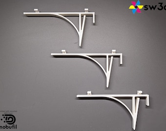 Window hooks (set of 3) for decoration with clamping mechanism & cable routing without motif