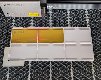 Frame / template for business cards for easy lasering of metal business cards
