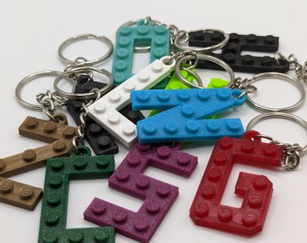 Letter keychain in block design