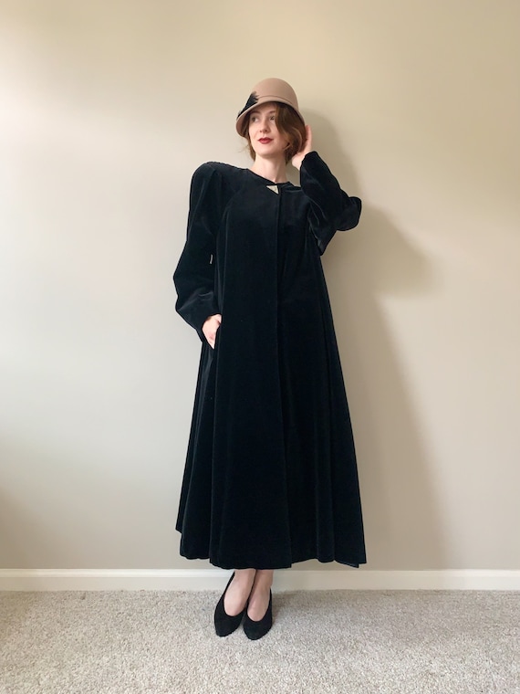 Long Black Velvet Opera Coat | Coats by Cattiva 19