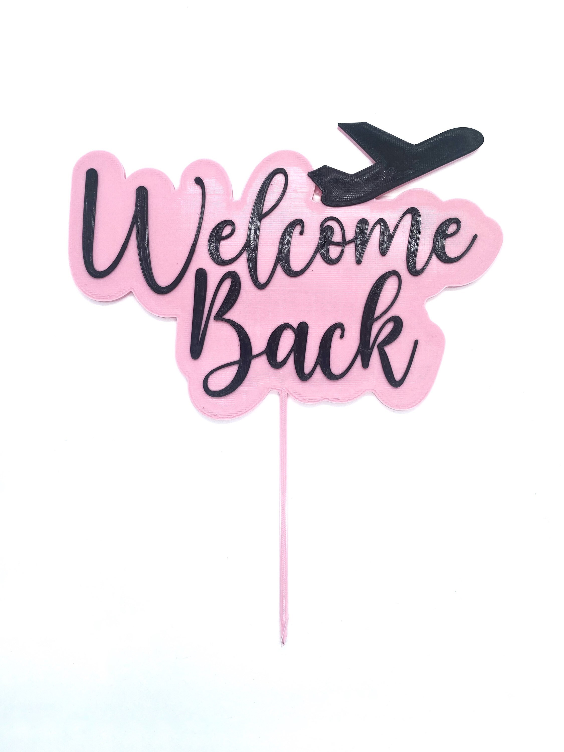 Airplane Cake Topper With Background Personalized Birthday Etsy