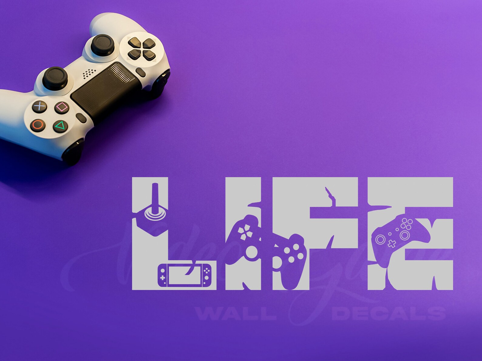 GAME LIFE Video Game Wall Decal Gaming Room Decor Vinyl Etsy