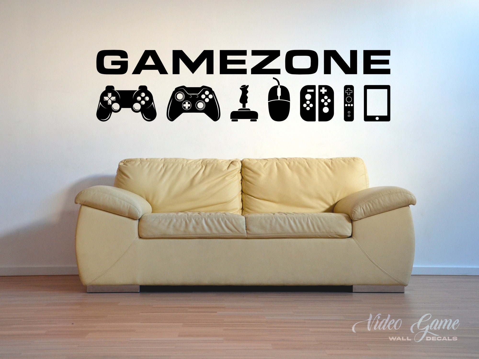 Video Game Wall Decal Game Zone Controllers Decal Gaming Etsy Canada