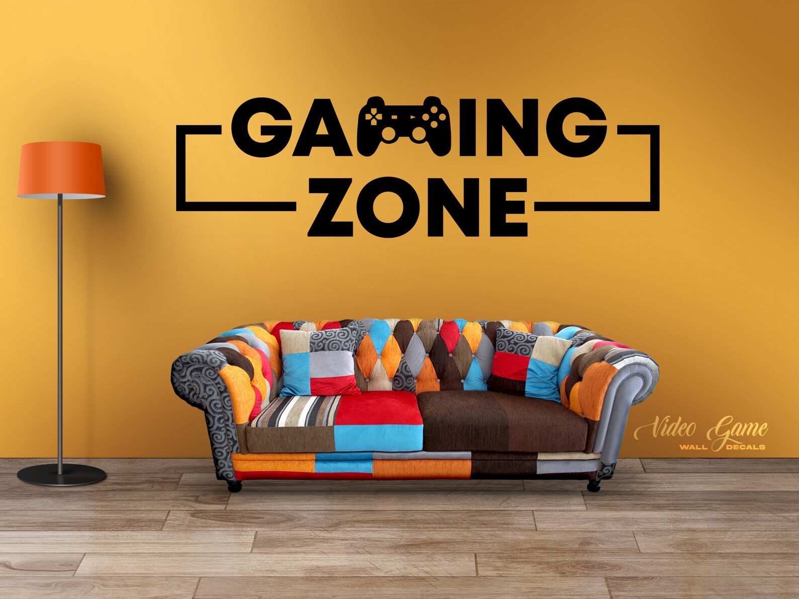 Gaming Zone Video Game Wall Decal Gaming Room Decor Etsy