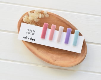 Mini Velvet Fully Lined Barrettes | Baby Toddler Non Slip Hair Clips