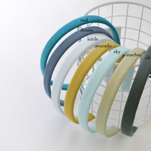 Linen Headband Solid Color Comfortable and Adjustable Alice Linen Headband image 4